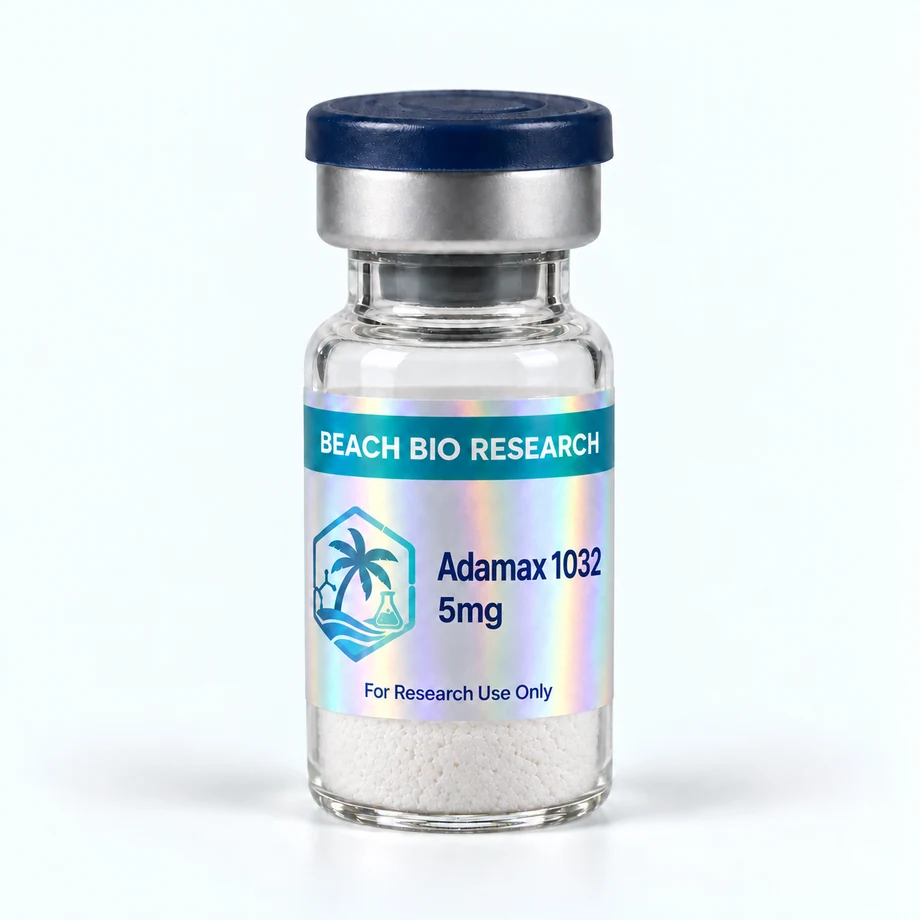 Sample holographic vial label for Adamax 1032 5mg