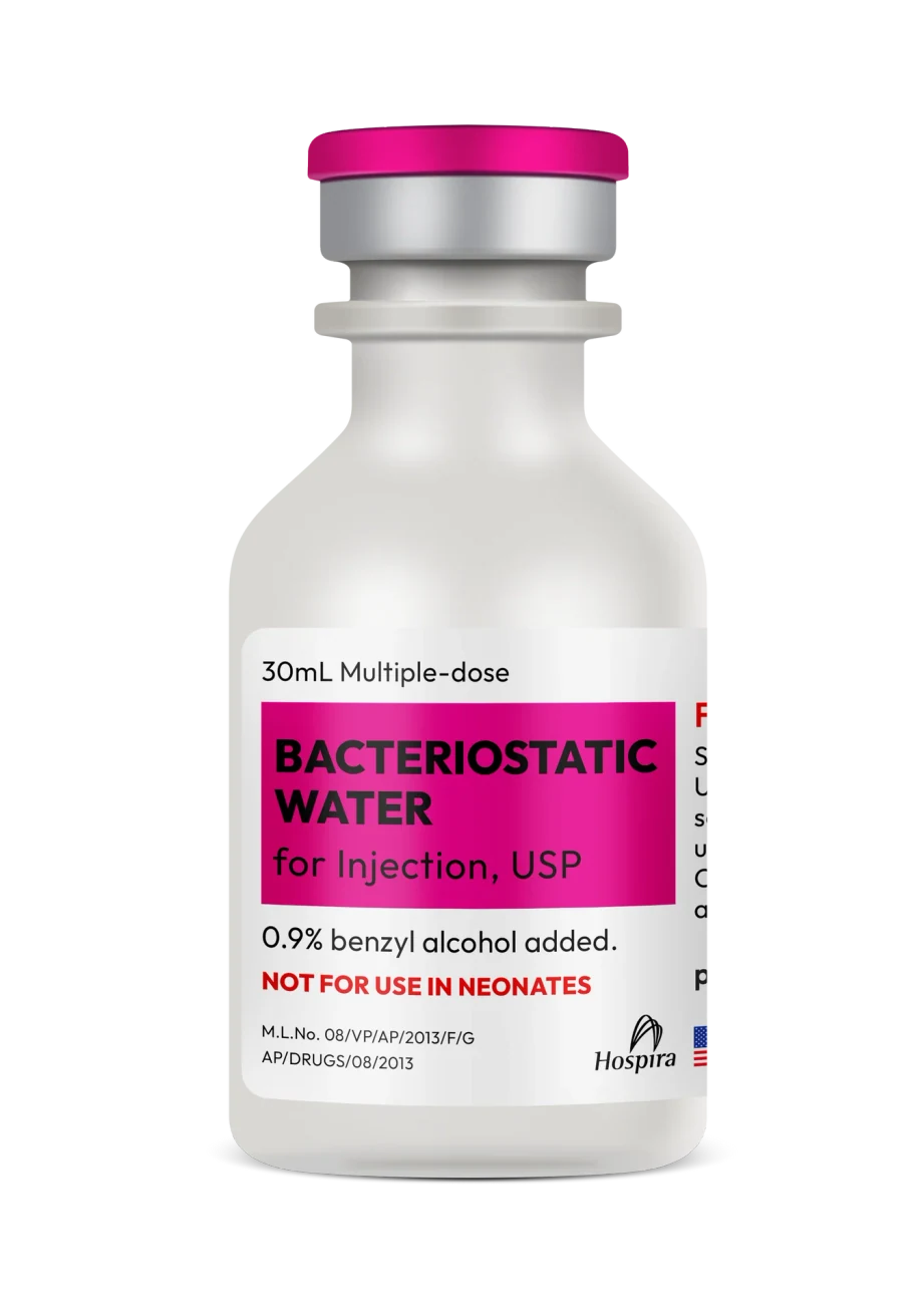 Sample holographic vial label for Hospira Bacteriostatic Water (0.9%) 30ml