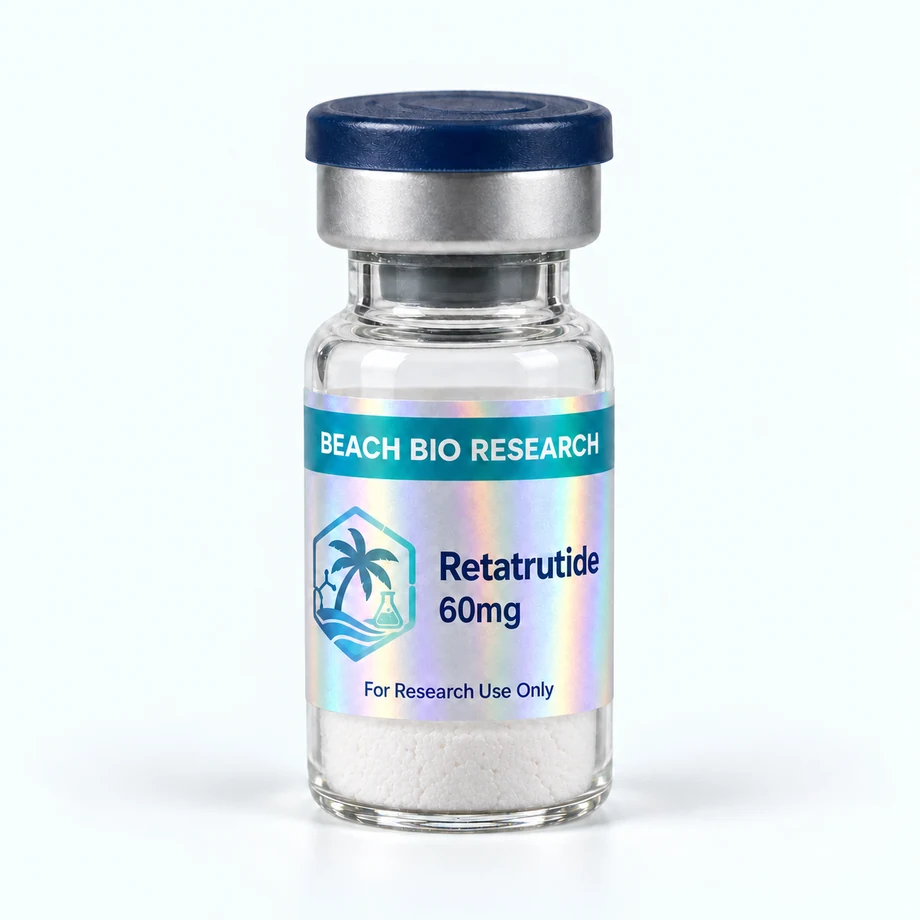 Sample holographic vial label for GLP-3 60mg