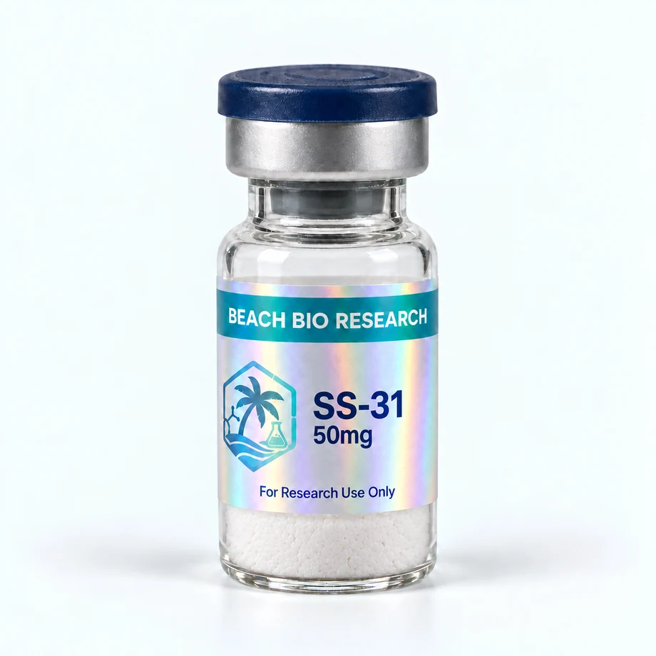 Sample holographic vial label for SS-31 50mg