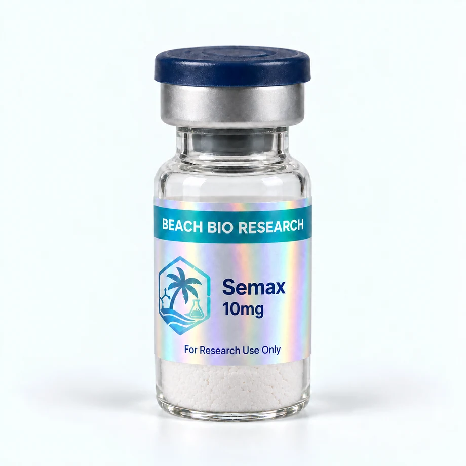Sample holographic vial label for Semax 10mg